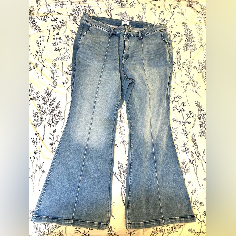Lane Bryant Flare Jeans w/Piping Details